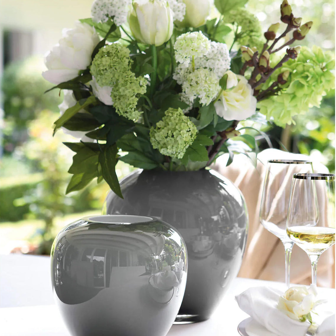 Fink LOSONE Vase grau opal