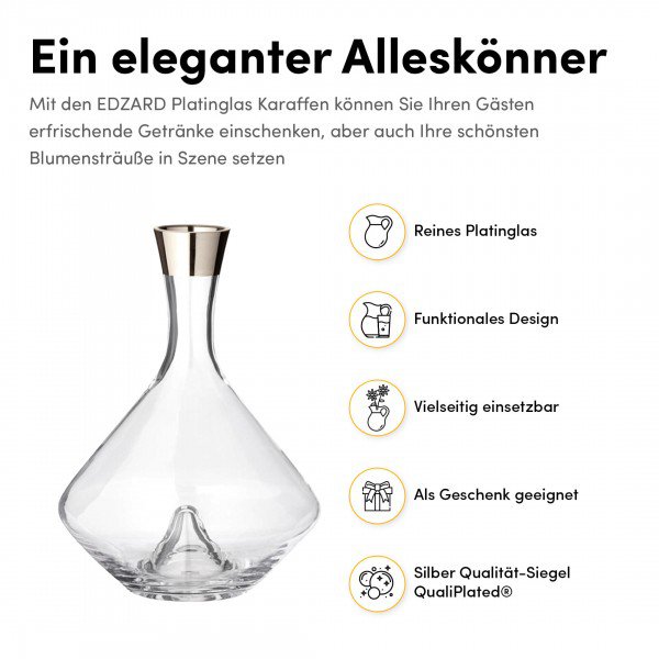 EDZARD Dekanter Karaffe Frederick 2,1 Liter