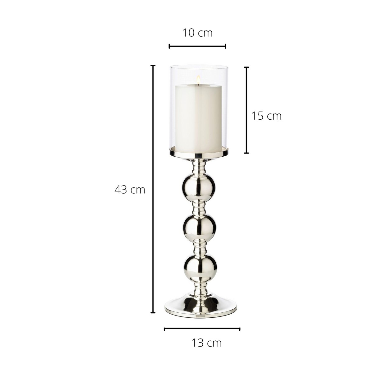 Kerzenständer Bamboo, H.43 cm