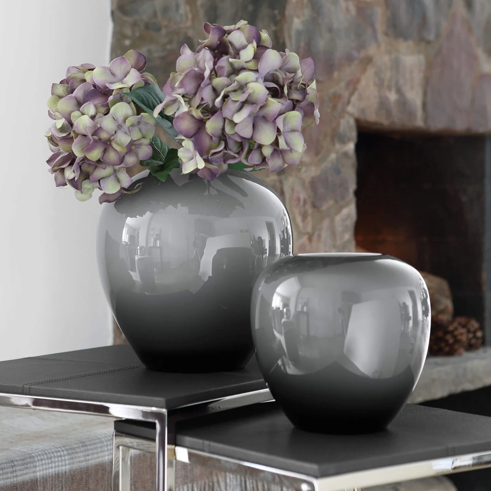 Fink LOSONE Vase grau opal