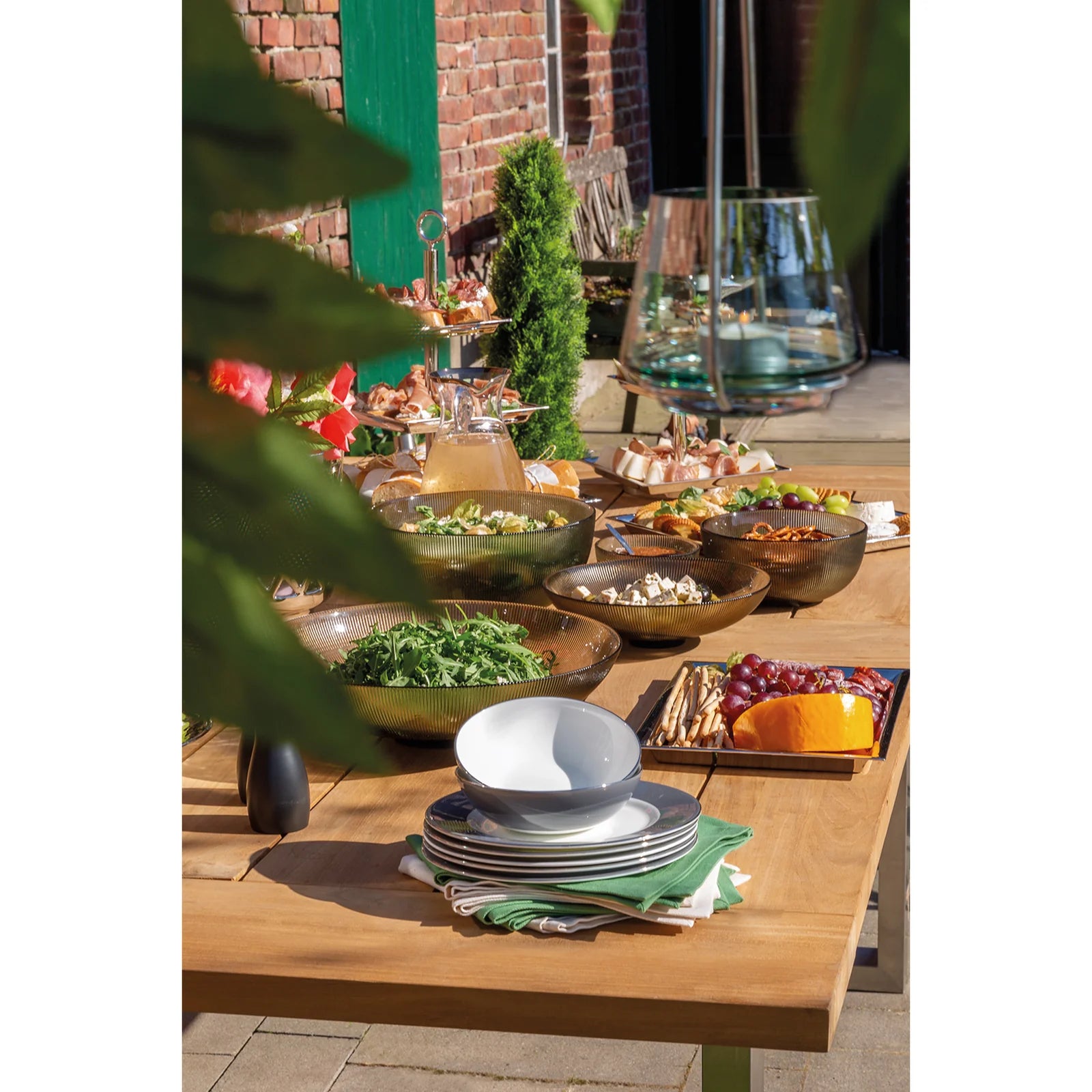 Fink Living MOMENTS Dessertteller grau, 4er-Set