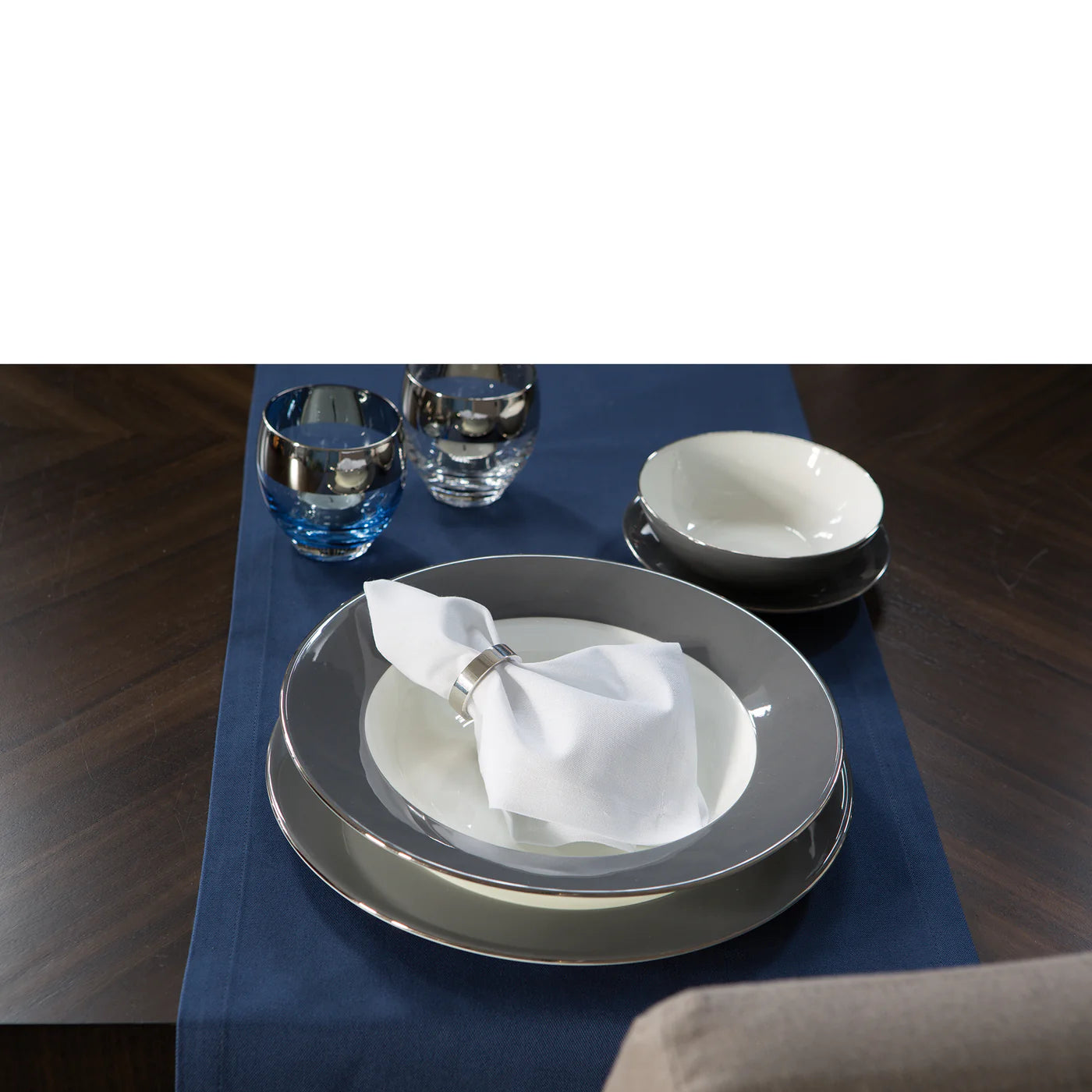 Fink Living MOMENTS Dessertteller grau, 4er-Set