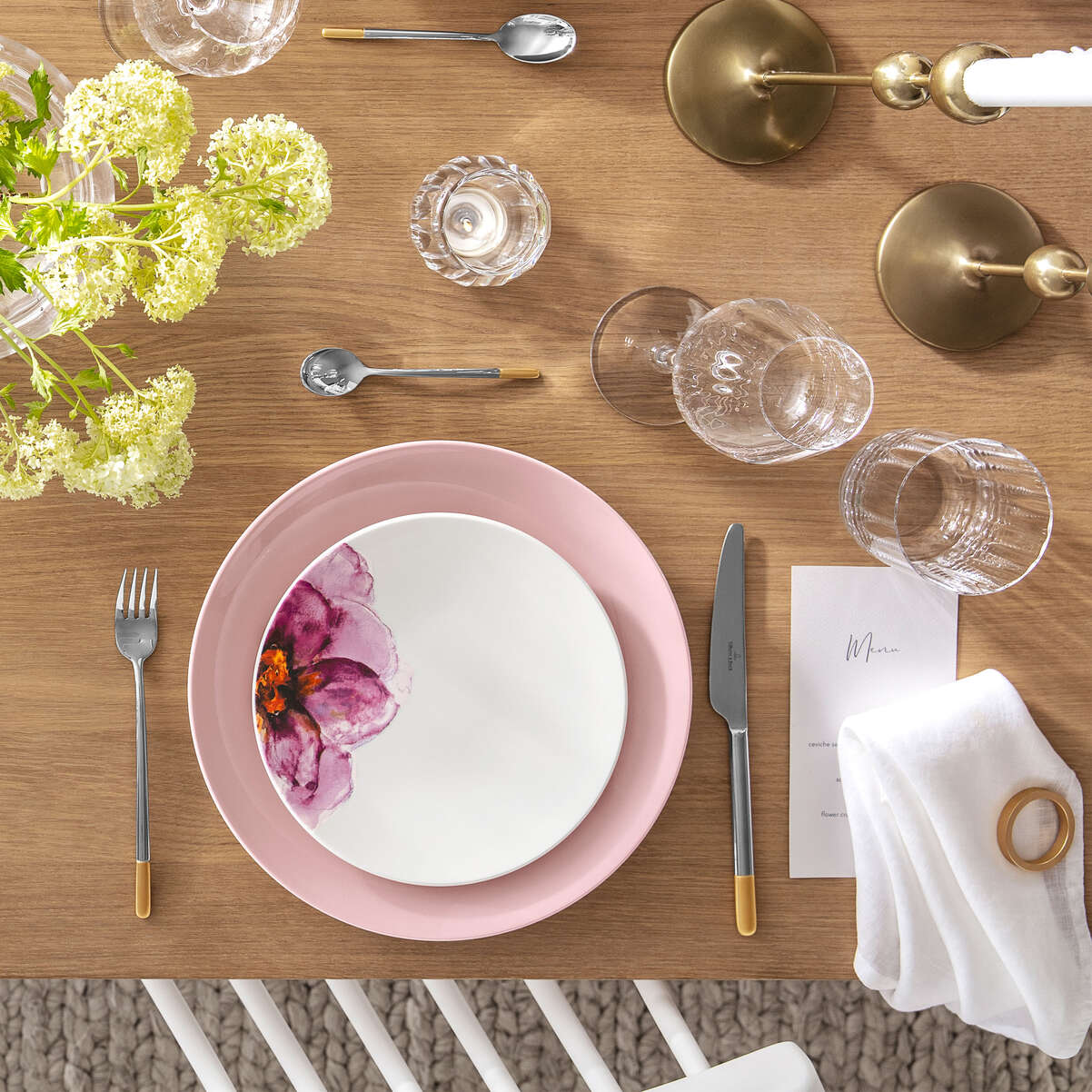 Villeroy Boch Rose Garden Wasserglas, 4-teilig