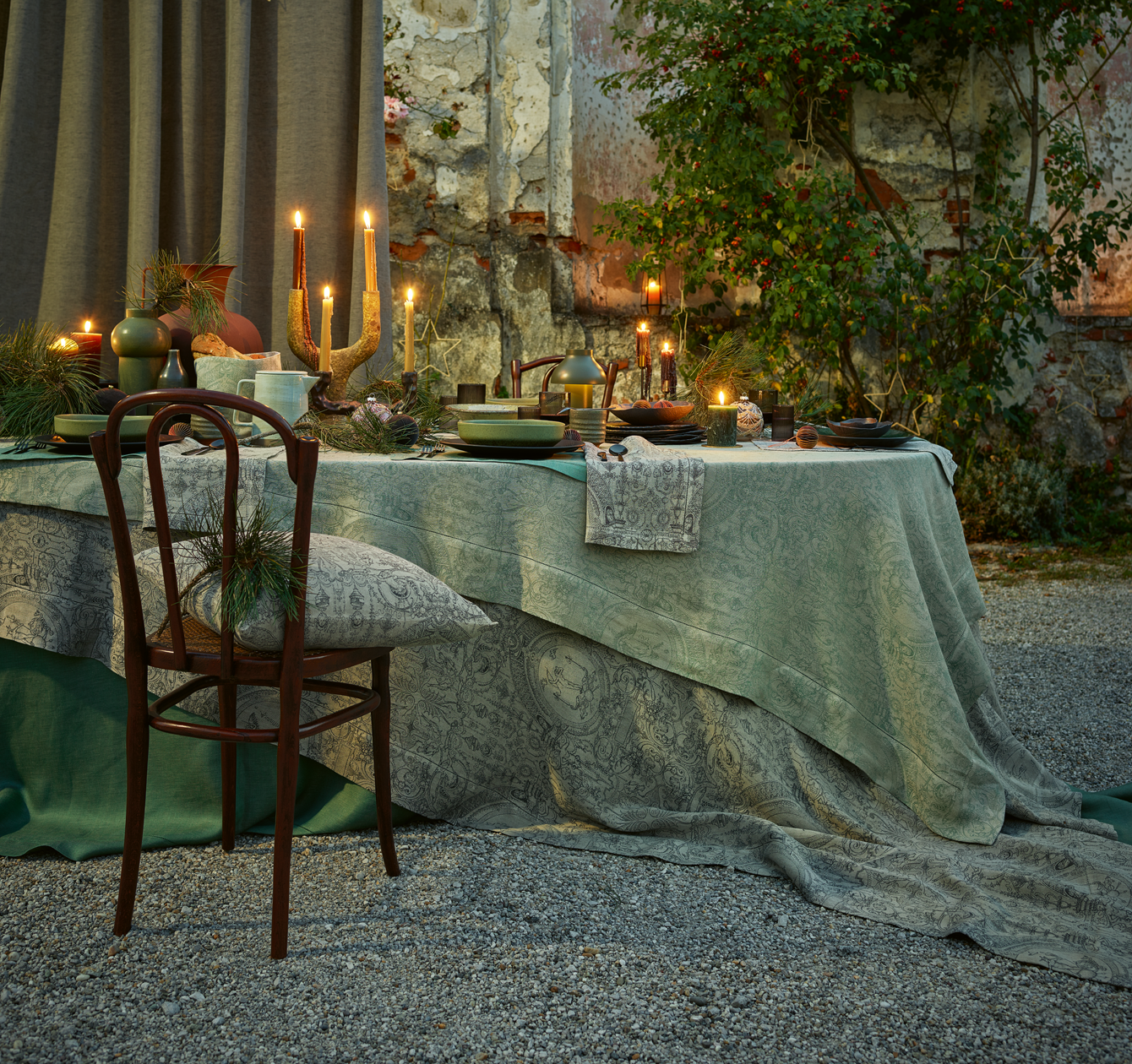 Tischdecke Cartouche, Jade