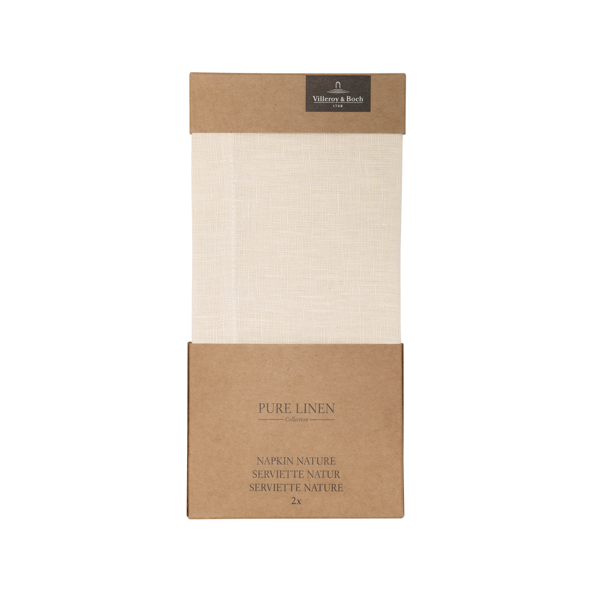 Villeroy & Boch Pure Linen Servietten 2er-Set, nature