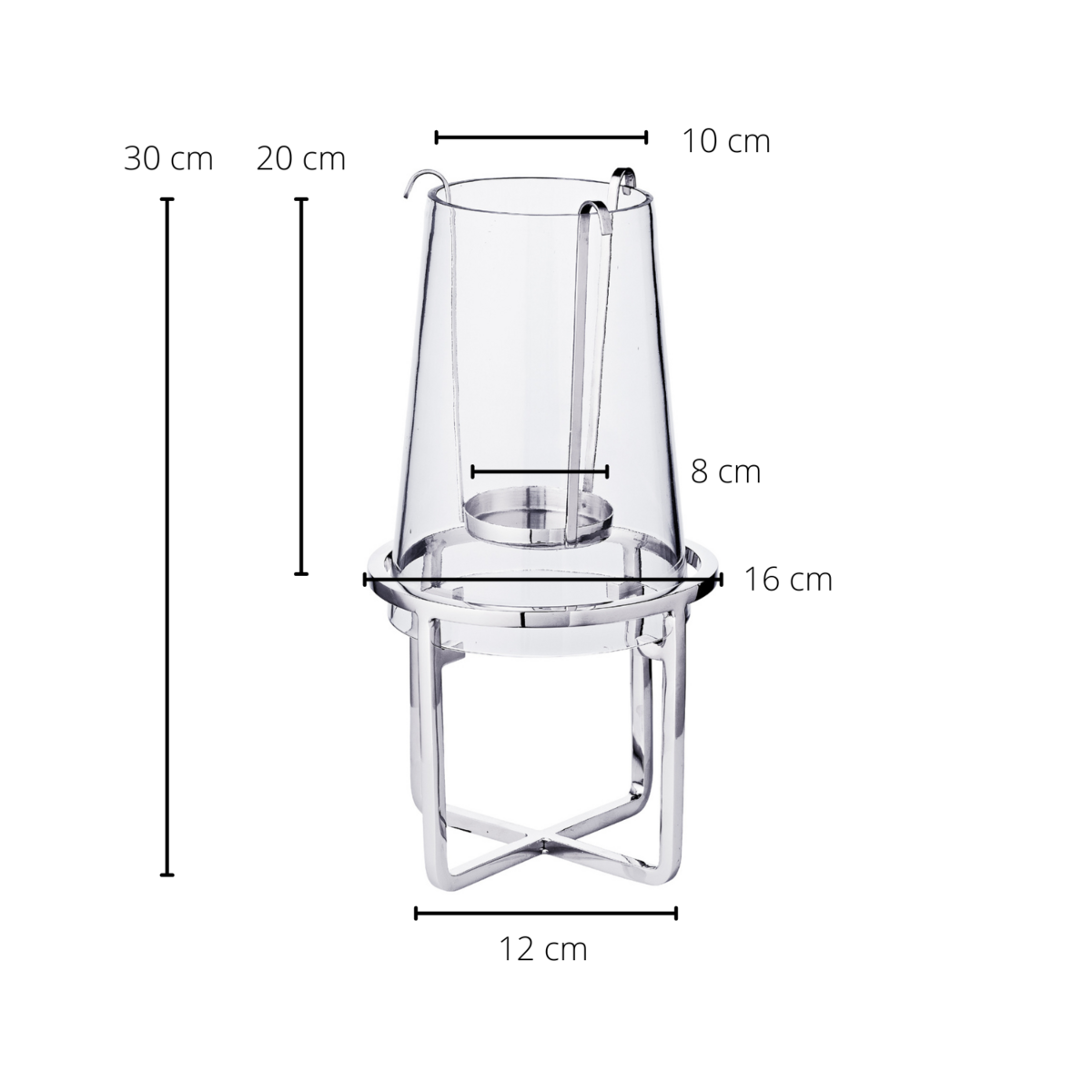Windlicht Moll, H. 30 cm