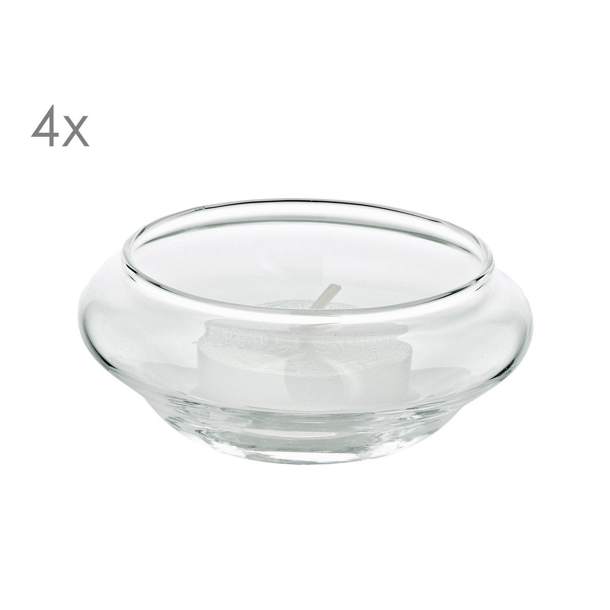 4er Set Schwimm-Teelichthalter Iris