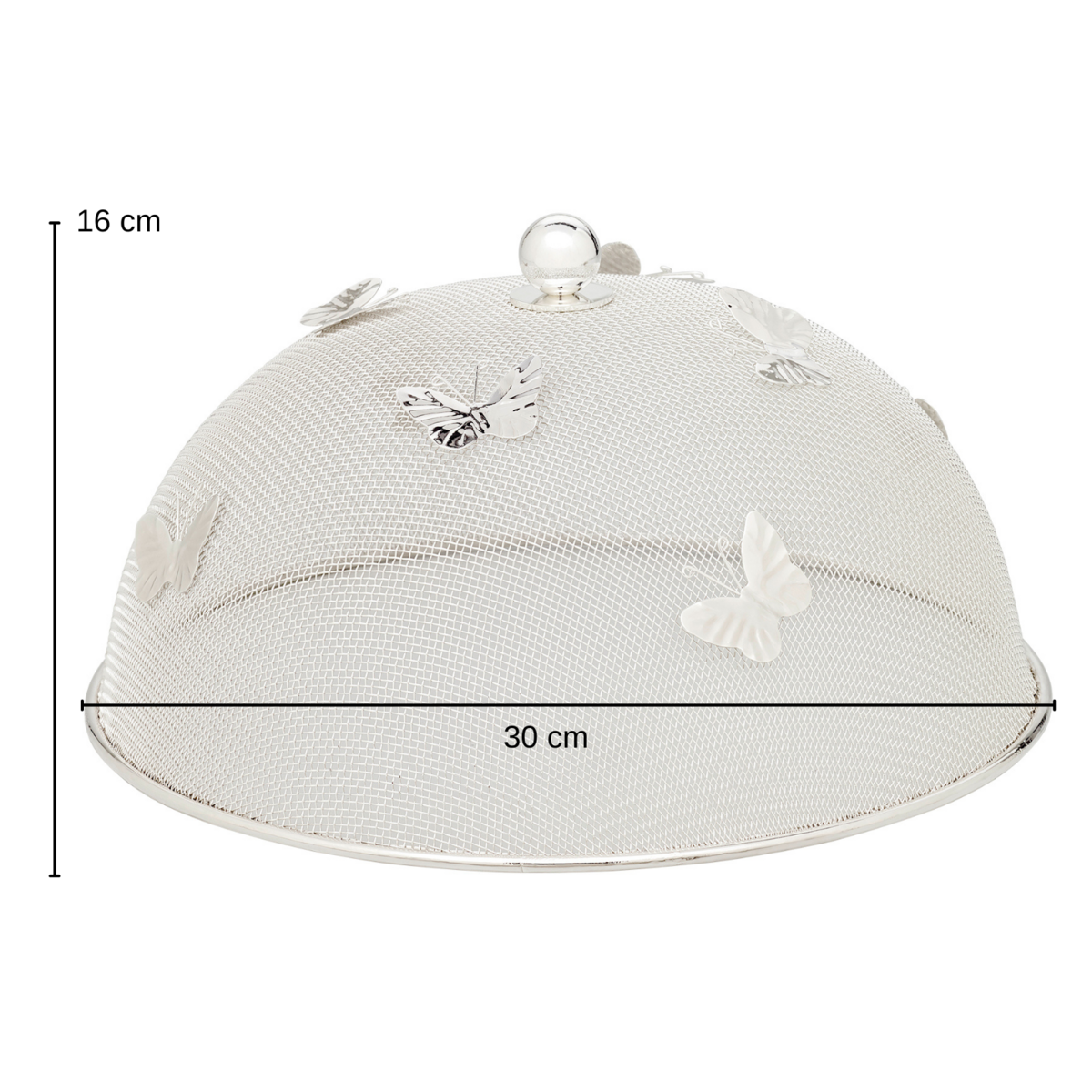 Speisehaube Butterfly, versilbert