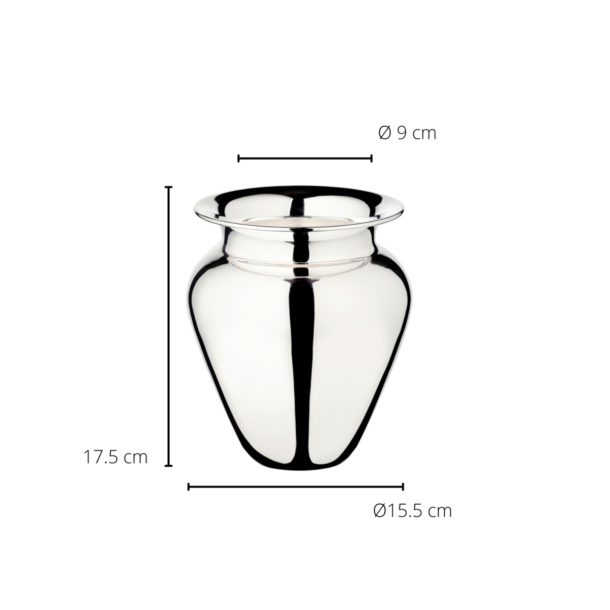 Vase Antonia, schwerversilbert