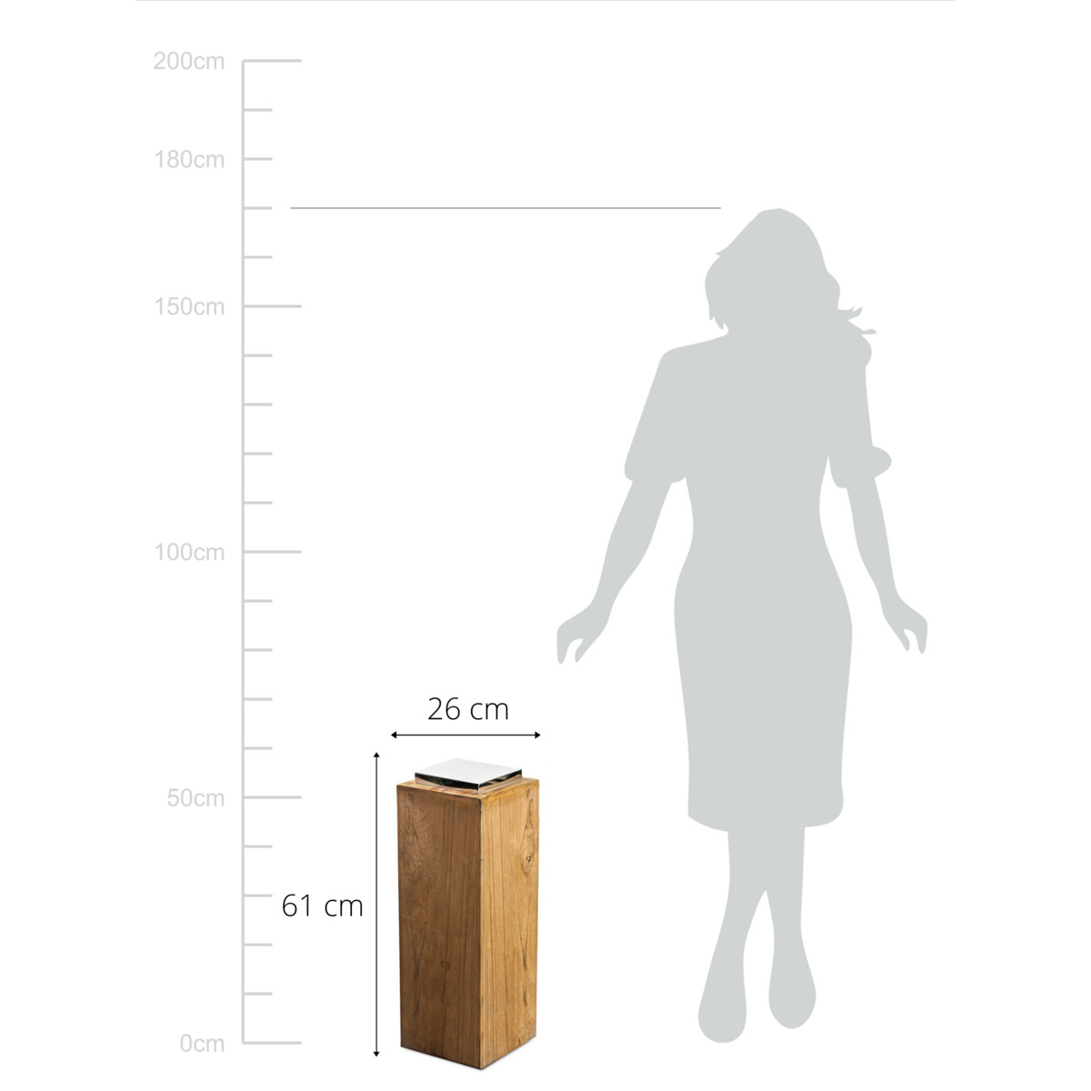 Sockel für Laterne Dubai, H.61 cm