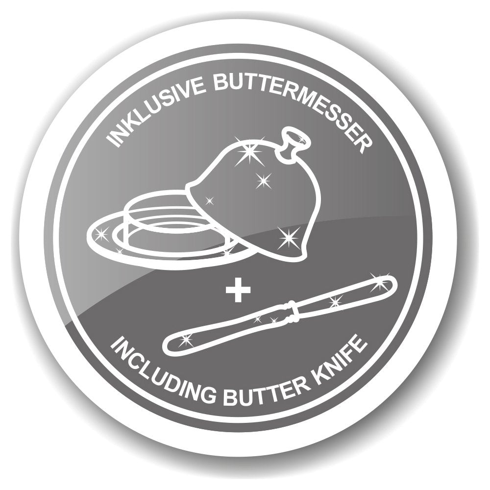 Butterdose Mary mit Glasplatte