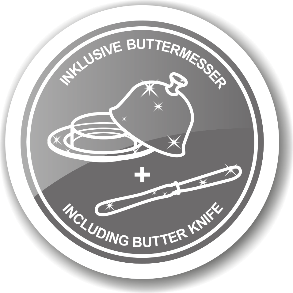 Butterdose Kuh mit Glasplatte
