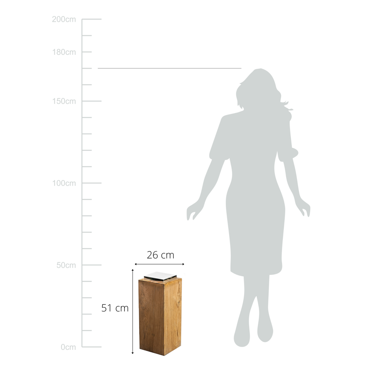 Sockel für Laterne Dubai, H.51 cm